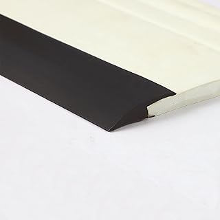 Carpet Floor Transition Strip, 6.56Ft Floor Transition Strip Self Adhesive Edging Trim Strip Capping Strip Threshold Cover for Doorway Floor Divider Strip with a Height Less Than 5mm - Black