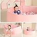 TRENDBOX Extra Large Foam Ball Pit for Toddlers, 47x14 inch Soft Baby Ball Pit with Washable Velvet Cover (Balls not Included)-Pink