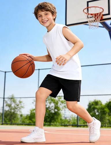 Image of Somaibo 3 Packs Boys Athletic Tank Tops Breathable Mesh Undershirts Quick Dry Sleeveless Muscle T-Shirts for Kids