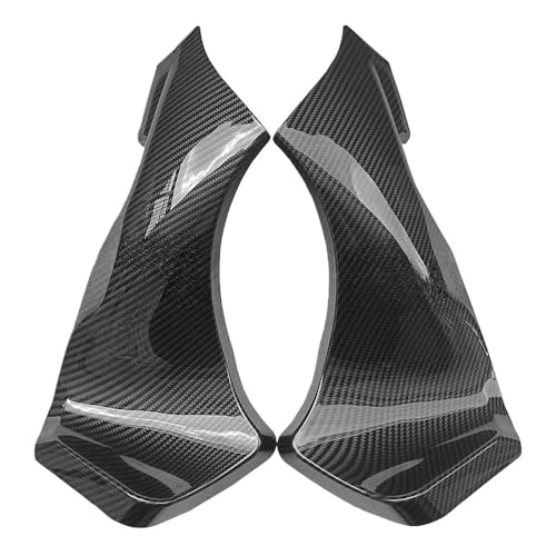 Aileron moto style carbone pour look racing en sortie circuit sur ZX6R 2005-2006