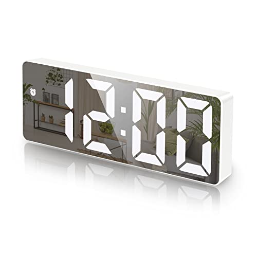 Amir Digital Alarm Clock, 𝐍𝐞𝐰𝐞𝐬𝐭 Led Clock For Bedroom, Electronic Desktop Clock With Temperature Display, Adjustable Brightness, Voice Control, 12/24H Display, Small Clock For Home, Office #TOP7
