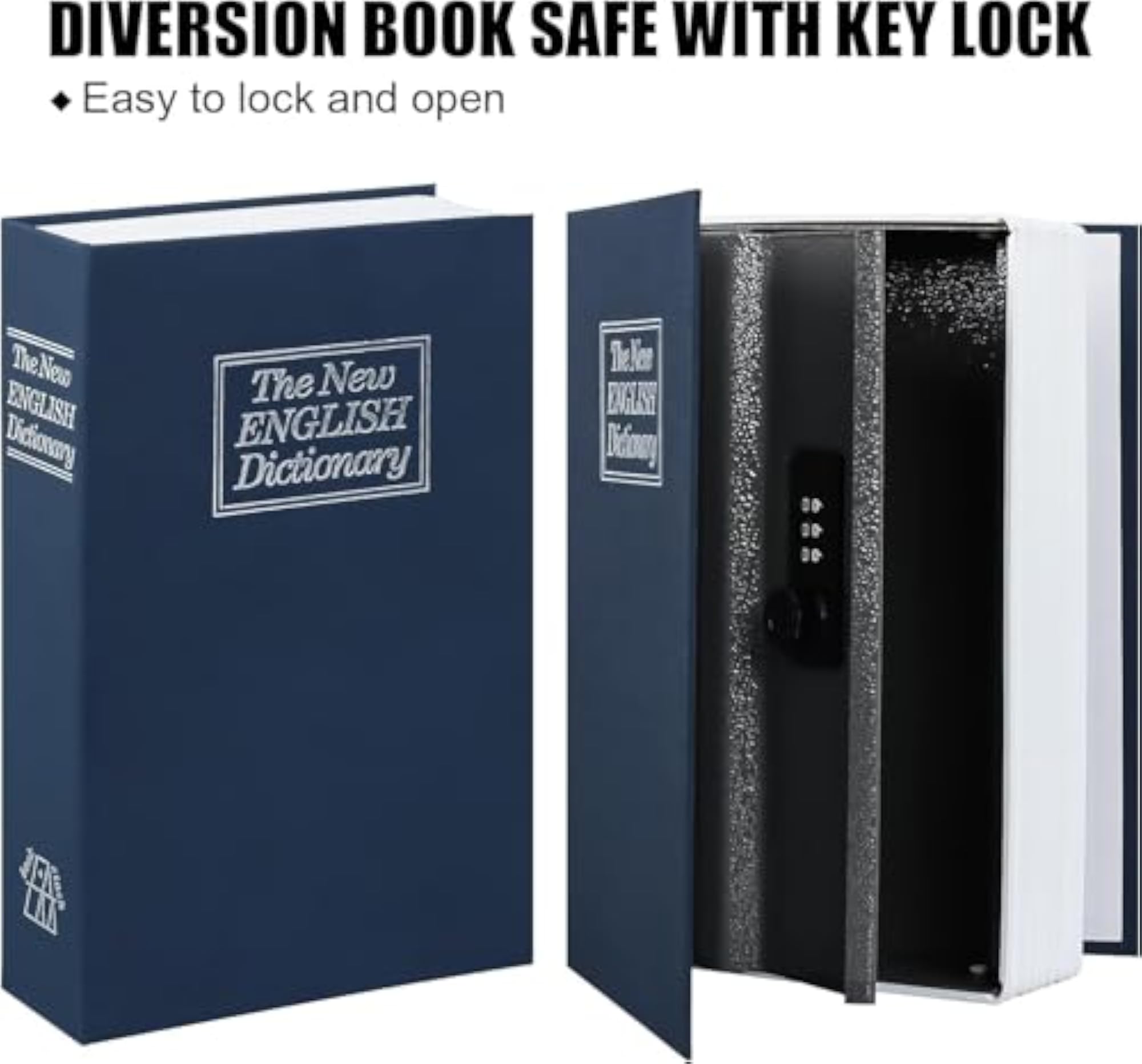 Book Safe with Digital Combination Lock