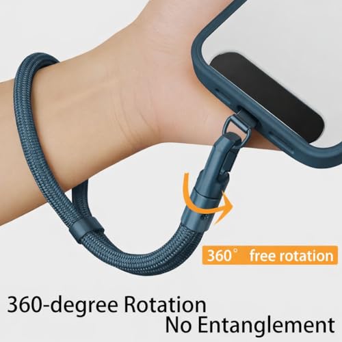 Image of AccuPrints Sumiko Phone Wrist Strap Lanyard - Anti-Theft Hand Strap with 360 Rotating Hook, Universal Wrist Lanyard for iPhone, Camera & Phone Case, Durable Adjustable Chain for Travel & Daily Use