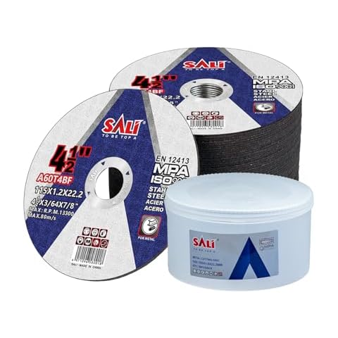 SALI 52 Pack Cut Off Wheel 4 1/2 Inch Cutting Wheels 4-1/2" x 3/64" x 7/8" for Metal & Stainless Steel, Angle Grinder Cutting Wheel,Cutting Discs Aggressive Cutting Cover