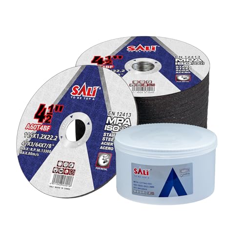 SALI 52 Pack Cut Off Wheel 4 1/2 Inch Cutting Wheels 4-1/2\" x 3/64\" x 7/8\" for Metal & Stainless Steel, Angle Grinder Cutting Wheel,Cutting Discs Aggressive Cutting