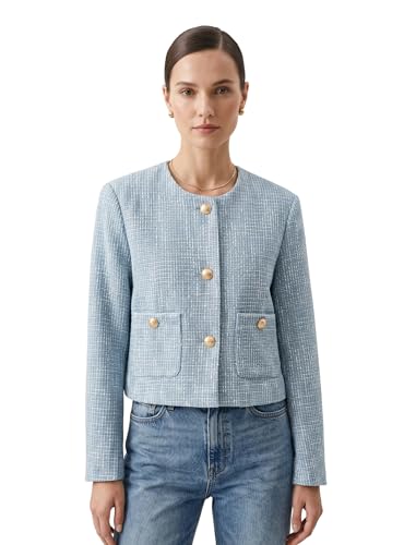 Veste courte tweed style chic parisien pour sublimer vos sorties