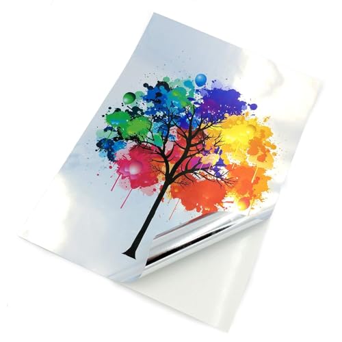 Papier vinyle argenté imprimable A4 brillant effet nacré métallisé haute résolution étanche