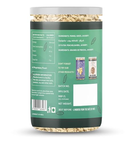 Image of Healthy Treat Gur Chana and Gur Saunf Combo 400 gm (Pack of 2-200 gm Each) | Jaggery Coated Snacks | Immunity Booster | Jaggery saunf Mouth fresheners & Healthy Gur Chana Snack | Perfect for Snacking Anytime
