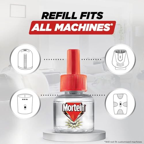 Image of Mortein Insta5 Mosquito Repellent Liquid Refill - 45Ml X 6 (Buy 4 Get 2 Free) & Flying Insect Killer-Mosquito & Fly Killer Spray, 625 Ml| 100% Protection Against Dengue Mosquitoes