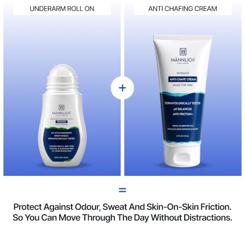 Image of Sweat & Chafe Duo | Underarm Roll-On + Anti Chafing Cream | Prevents Rashes & Sweat Discomfort