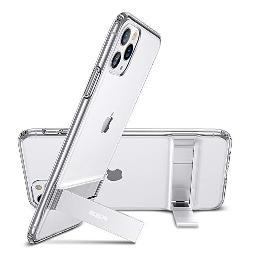 ESR Metal Kickstand Designed for iPhone 11 Pro Case, [Vertical and Horizontal Stand] [Reinforced Drop Protection] Flexible TPU Soft Back for iPhone 11 Pro (2019 Release), Clear