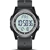 Beeasy Digital Watch for Men Women, 50M Waterproof, Ultra-Thin & Lightweight, 44mm Silicone Sports Watch with Alarm, Stopwatch, Countdown, Ideal for Gym, Running, School, Daily Wear