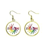 Size: Earring size: diameter 2.7 cm / 1.1 inch; thickness 0.2 cm / 0.1 inch;
