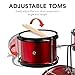 Best Choice Products 3-Piece Beginner Drum Set for Kids Juniors, w/Throne Stool, Cymbal, Drum Sticks, Bass Drum Pedal, 2 Toms - Red