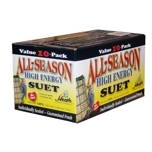 Heath Outdoor Products birds DD4-10 All Season High Energy Suet Cake, Case Of 10