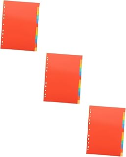 MAGICLULU 9 Conjuntos De Separadores De Fichário De Índice A4 Divisores De Arquivo Com Guias Divisor De Fichário Páginas Pastas De Arquivo Coloridas A5 Pastas De Cor De Notebook Divisores