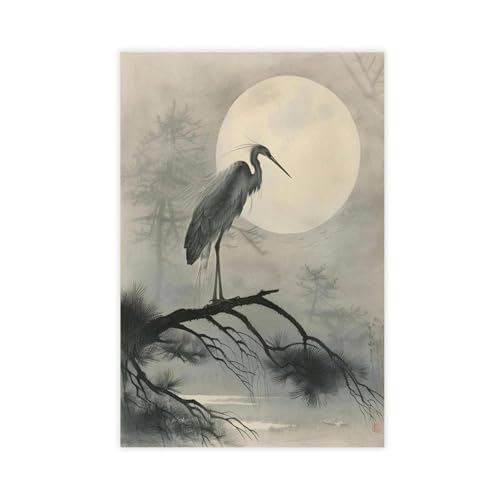 Poster sur toile Koson Ohara décoration murale salon et chambre 40,6 x 61 cm