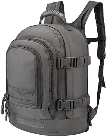 Greencity Laptop Backpacks Tactical Military 3 Day Expandable Bug Out Bag Classic School Case Travel Hiking，Gray