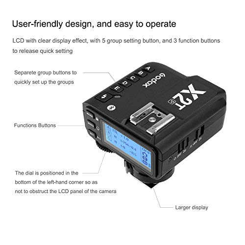 Godox X2T-P TTL Wireless Flash Trigger for Pentax, Support 1/8000s HSS Function, 5 Dedicated Group Button and 3 Function Button for Quick Setting by GODOX - Image 3