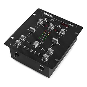 Mengpaneel met Versterker voor de Beginnende DJ. Vonyx VDJ25 Mixer met 2x 50W Versterker, Bluetooth, Mp3 speler en Echo effect