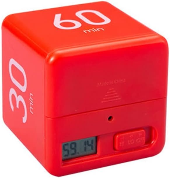 Digital Kitchen Timer Alarm Clock LED Sensor Flip for Cooking Stopwatch Electronic Countdown Portable Cube