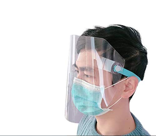 Maison BOBO 5 Stück Gesichtsschutz Anti-Spucken Visier Anti Staub Transparent Einstellbar Wiederverwendbar Cover