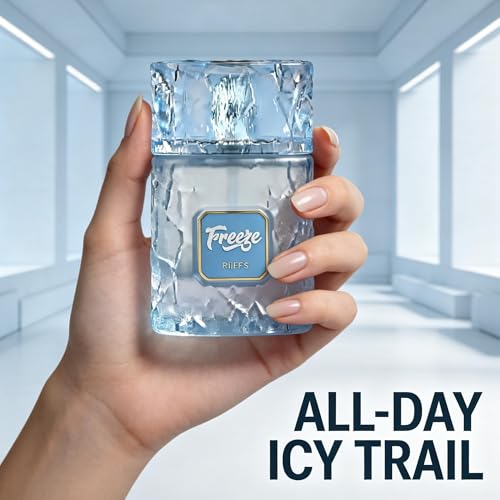 Image of A CENTER Freeze Men's Cologne 100ml Fresh Icy Woody Eau de Parfum Bergamot Spearmint Cedar Scent Gift for Him