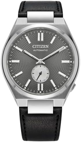Citizen TSUYOSA Automatik Herrenuhr Edelstahl, Grau, 40 mm, NK5010-01H | Automatik, Keine Batterie Nötig, Saphirglas, 5 bar Wasserdicht, 60 Stunden Gangreserve, Lederband