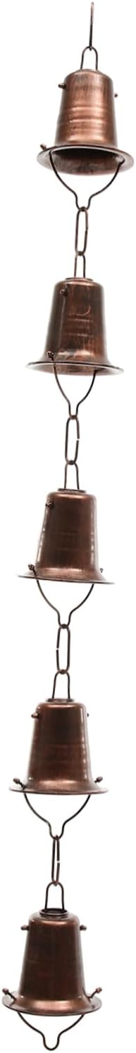 GALPADA Decorative Rain Chain for Garden Easy to Use Rainwater Diverter Elegant Outdoor Home Decor for Housewarming Versatile Installation for Any Downspout