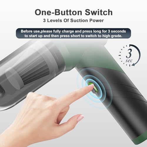 Handheld Cordless Vacuum Cleaner - 20000Pa Powerful Car Vacuum with 6000mAh Battery & 2 HEPA Filters | USB Rechargeable for Pet Hair, Car Seats, Bedding, Home Cleaning - Image 6