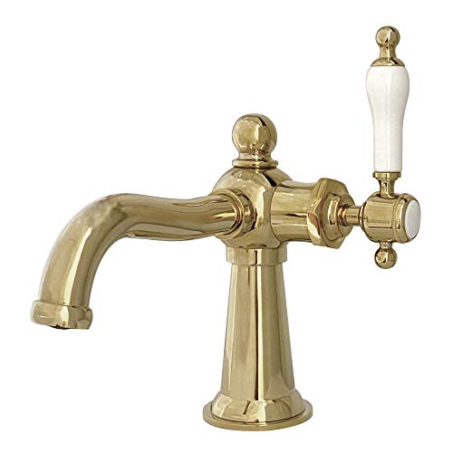 Kingston Brass KS154KLPB Nautical Bathroom Faucet, Polished Brass 4.5 x