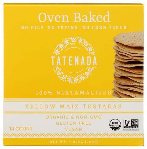 Tatemada Tostadas Yellow Corn Maize 200 g (Pack of 6)