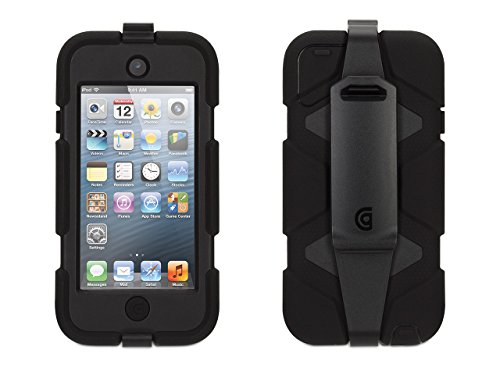 Griffin Black/Black Heavy Duty Survivor Case with Belt Clip for iPod Touch (5th/ 6th gen.) - Extreme-Duty case