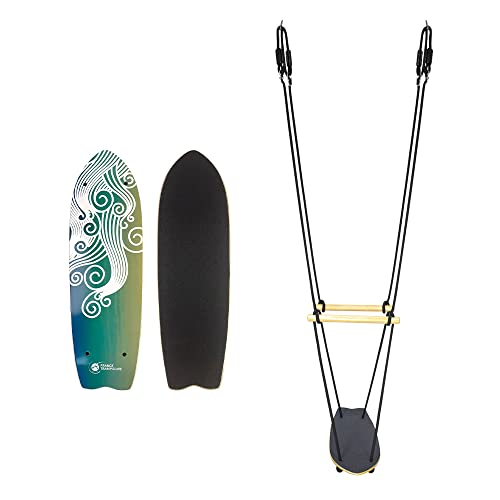 Schaukel-Skateboard für Ninja Slackline – zur Förderung des Gleichgewichts und der Koordination – kann auf einem Baumzweig installiert werden