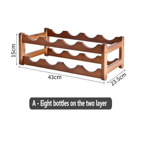 Soporte para Botellas de Vino de Madera Maciza 4 Niveles miniatura 2
