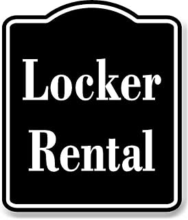 Locker Rental BLACK Aluminum Composite Sign, 8.5"x10"