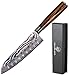 Messe mit günstig Kaufen-Wolfblood Damastmesser Santoku Messer XL(30cm) Profi-Kochmesser aus echtem 67 Lagen Damaststahl I Damast-Küchenmesser Santokumesser mit Holzgriff Geschenkbox und Klingenschutz