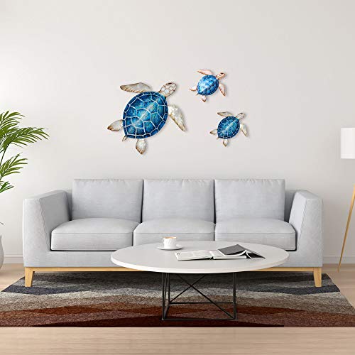 Eangee Home Design Sea Turtle Wall Decor Blue 24 Inches Length X 4 Inches Width X 21 Inches Height (M8057) #TOP4