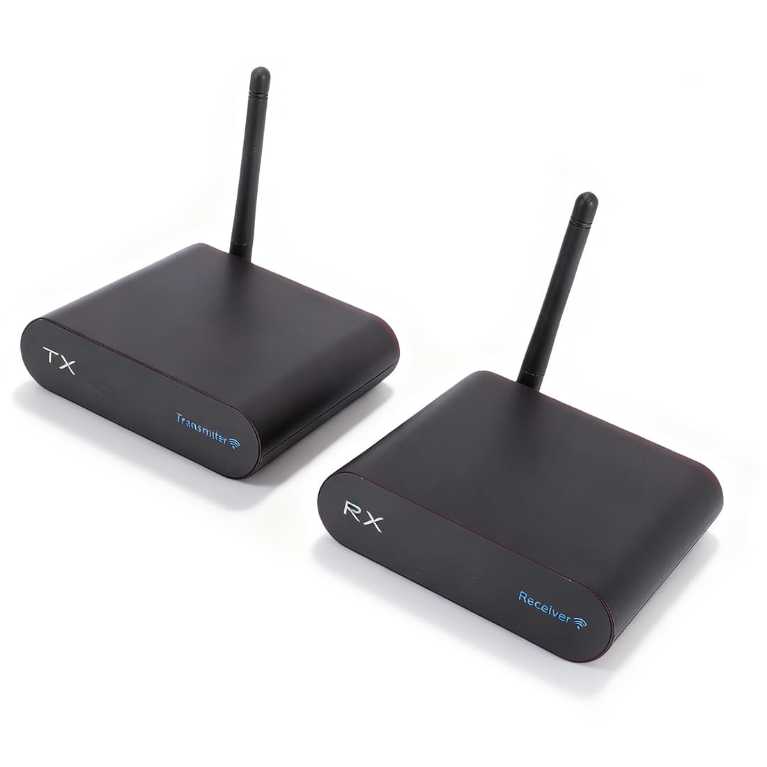 Trasmettitore AV Wireless da 2,4 GHz, 8 Canali, Portata 300 M con Display Digitale Chiaro, Ricevitore Trasmettitore Audio Video per Home Theater (Spina europea)