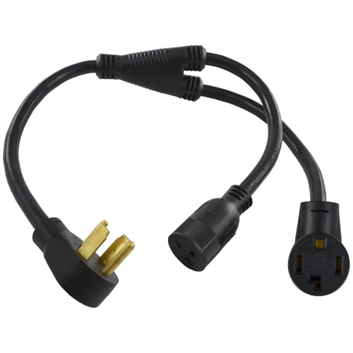 Conntek NEMA 14-30P to 2 Outlet 14-30R and 6-20R Y Splitter 3 Feet by Conntek - Used condition - US$27.33
