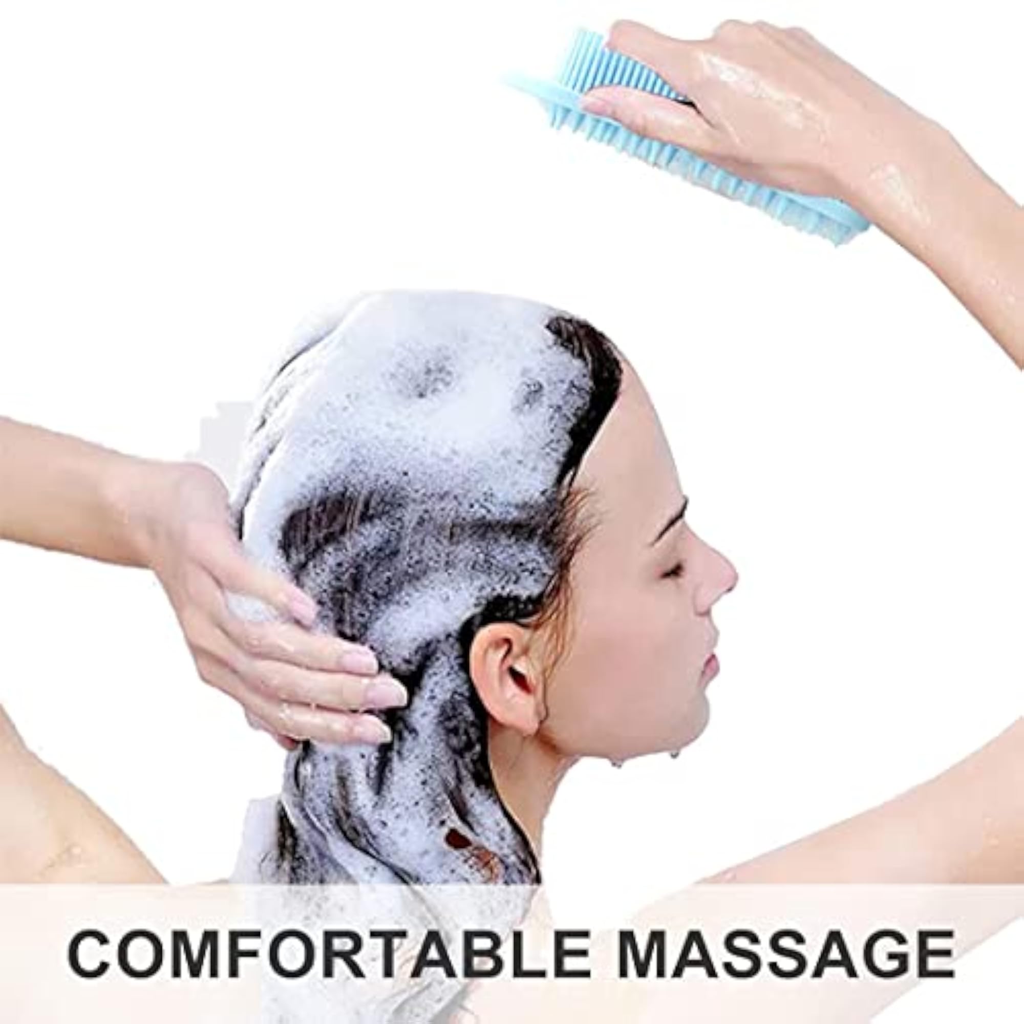 2-in-1 Silicone Body Scrubber & Scalp Massager for Shower