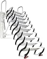 Concertina Loft Ladder Alloy Attic Access Ladder Wall Mount Loft Ladder Carbon Steel Attic Stairs Indoor and Outdoor Folding Telescoping Ladder Can Bear 660lb (2)