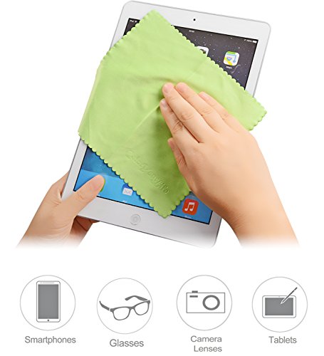 ColorYourLife 10-Pack Microfiber Cleaning Cloths for Smart Phones, Laptops, Tablets, Lenses, LCD Monitor, TV, Camera, Glasses, Optics etc in Retail Packaging - Thumbnail 4