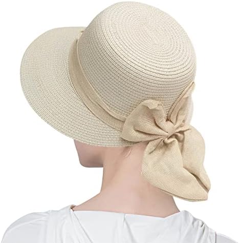 FURTALK Zonnehoed voor dames, met brede rand, UPF 50, zomerhoed, opvouwbare, oprolbare strandhoed voor dames, kaki, M