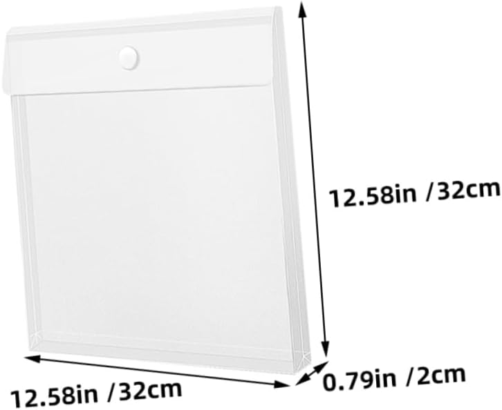 Angoily 12pcs Vinyl Storage Organizer Paper Storage Bag for Scrapbooking Photo Craft Paper Holder Pp Material Hanging Organizer for Office School