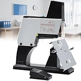 Encuadernadora automática de alta resistencia, engrapadora eléctrica con doble gatillo, control de profundidad de 0 a 10 mm, espacio de trabajo de 44 cm, cabezal doble