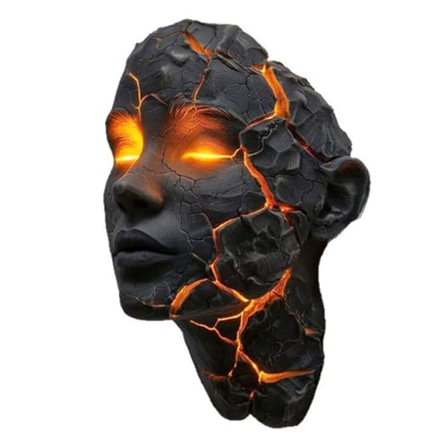 Cracked Soul Wall Light, 3D Resin Human Face Wall Sconce