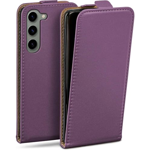 Étui pour Samsung S23 violet à rabat idéal pour protéger en voyage