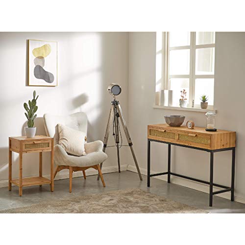 Cozayh Rustic Console Table With 2 Drawers Entryway Hallway Farmhouse Country Style, Cabin-Inspired Natural Finish (Natural Brown) #TOP5