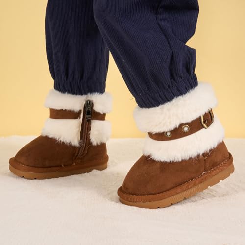 Newsonet Baby Snow Winter Boots Girls Boys Cold Weather Faux Fur Shoes 6 9 12 18 24 Months2